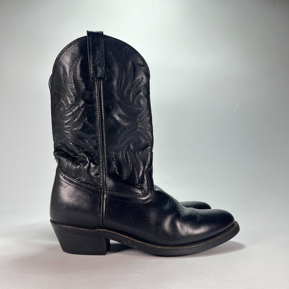 Laredo McComb Black Leather Comfort Western Cowboy Boots 95005 Men's Size 10.5D